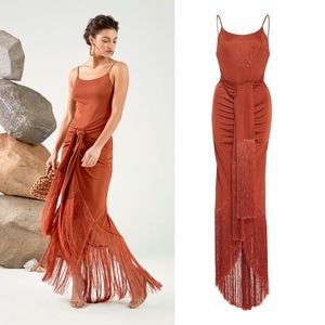 Cult Gaia Natalia fringe gown - size Small